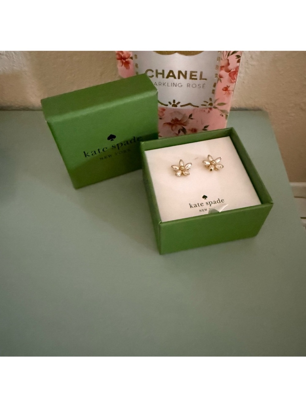 kate spade Gold Floral Pearl-Accent Stud Earrings